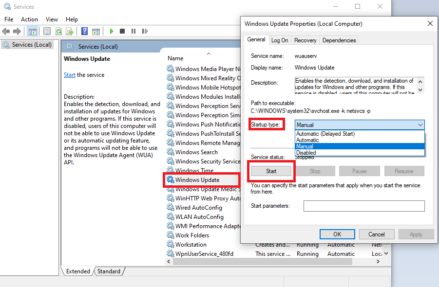windows 10 không update được