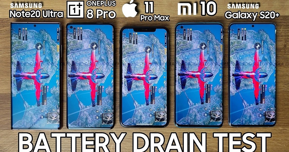 So sánh thời lượng pin Galaxy Note 20 Ultra/S20+, Xiaomi Mi 10, OnePlus 8 Pro và iPhone 11 Pro Max (ảnh 1) So sánh thời lượng pin Galaxy Note 20 Ultra/S20+, Xiaomi Mi 10, OnePlus 8 Pro và iPhone 11 Pro Max (ảnh 1)