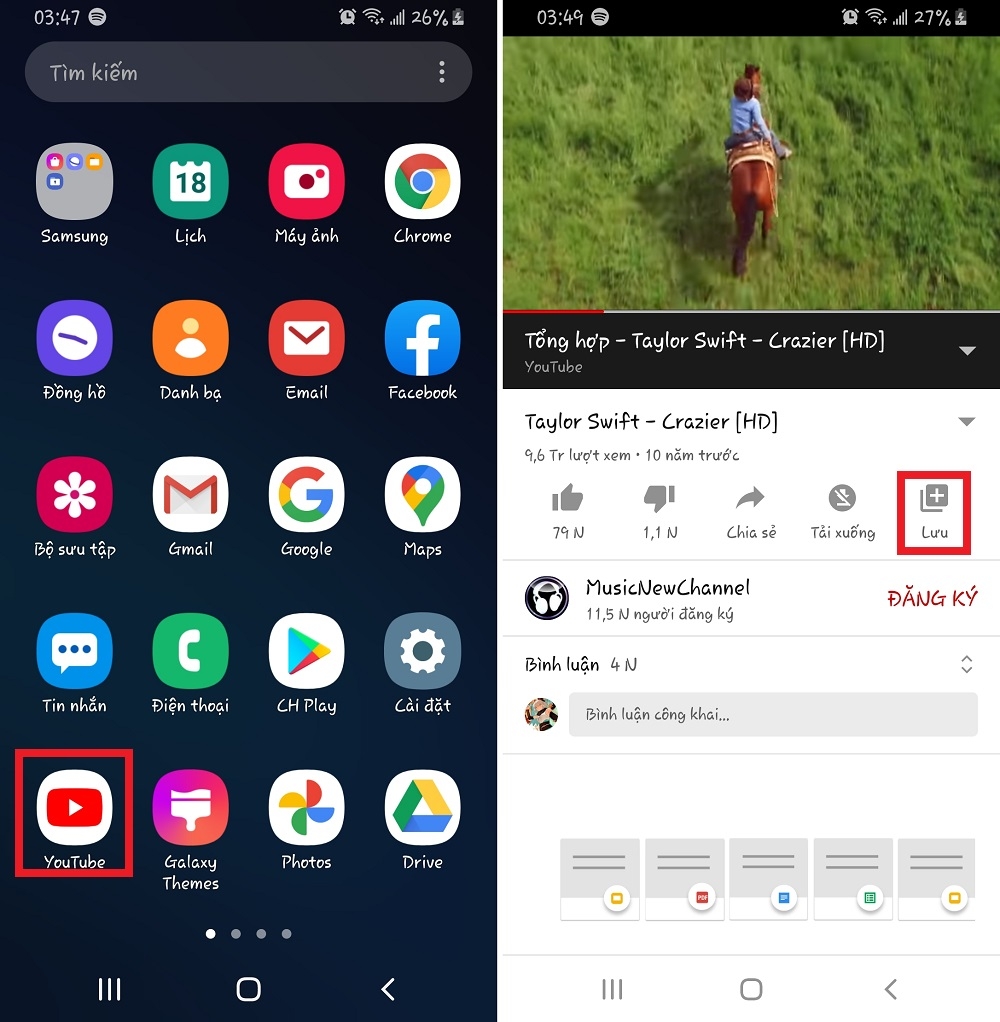 vòng lặp youtube điện thoại