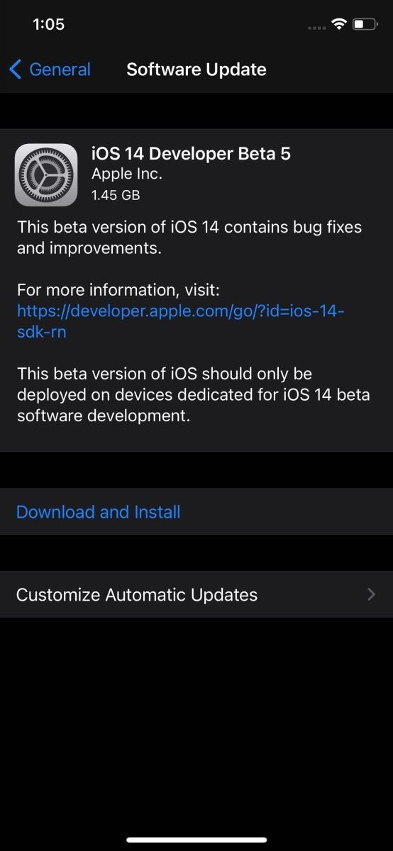 Apple ra mắt iOS 14 beta 5 và iPadOS 14 beta 5 Apple ra mắt iOS 14 beta 5 và iPadOS 14 beta 5