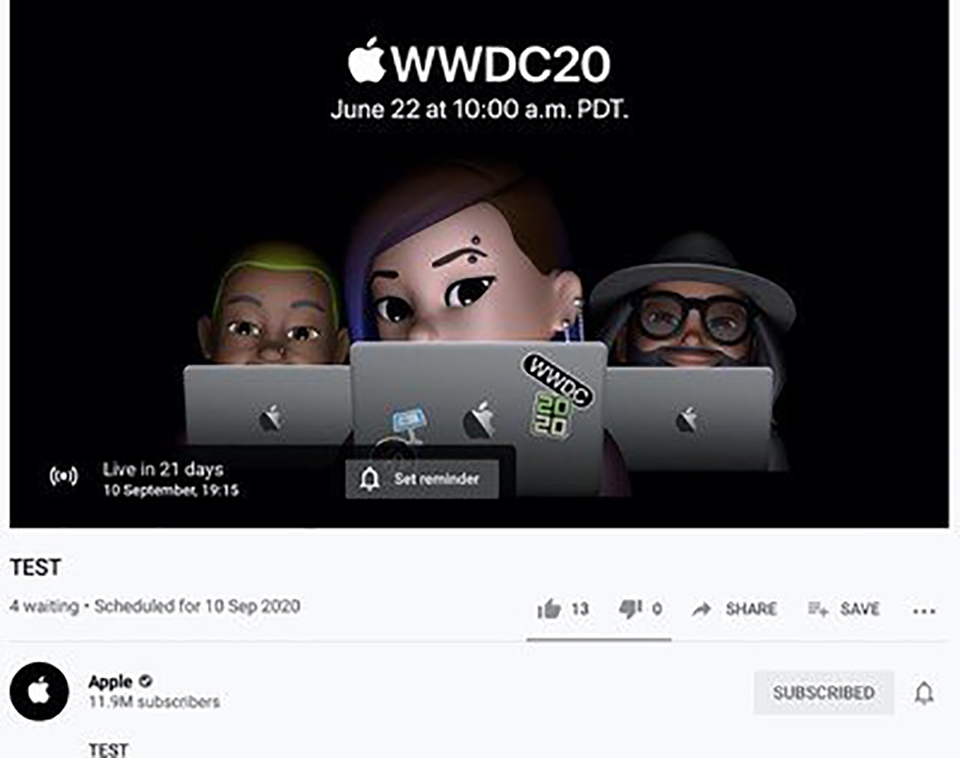 Apple sẽ tổ chức sự kiện tiếp theo vào ngày 10/9?