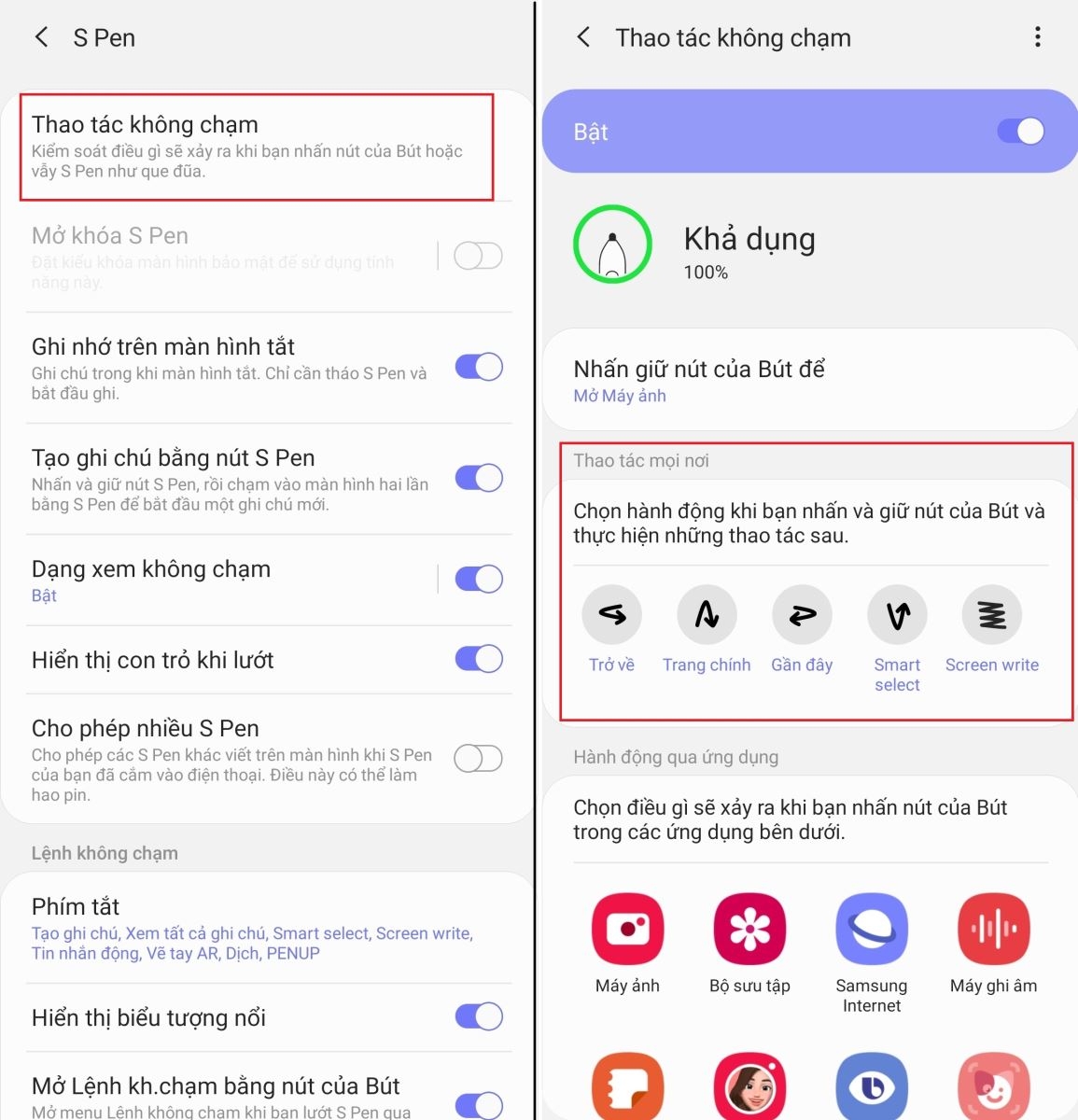 thủ thuật bút S-pen trên Galaxy Note 20