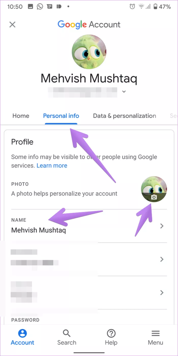 đổi tên và ảnh google meet