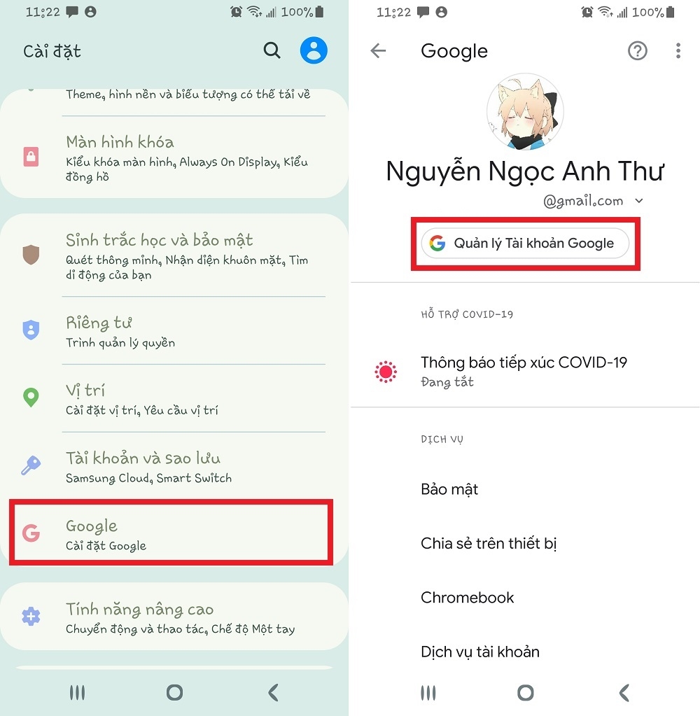 đổi tên và ảnh google meet