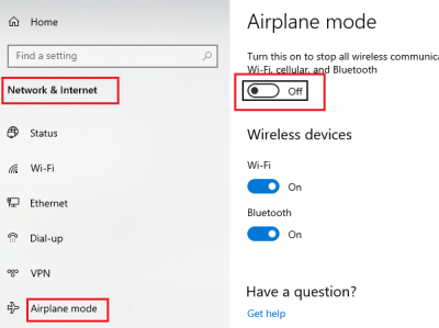 Tắt chế độ máy bay từ mục Settings Tắt chế độ máy bay từ mục Settings