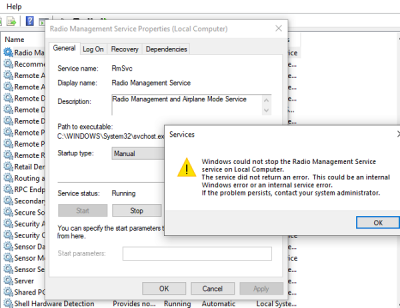 Kiểm tra trạng thái dịch vụ Radio Management Kiểm tra trạng thái dịch vụ Radio Management