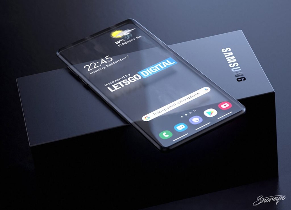 Samsung đang phát triển smartphone có màn hình trong suốt (ảnh 1)