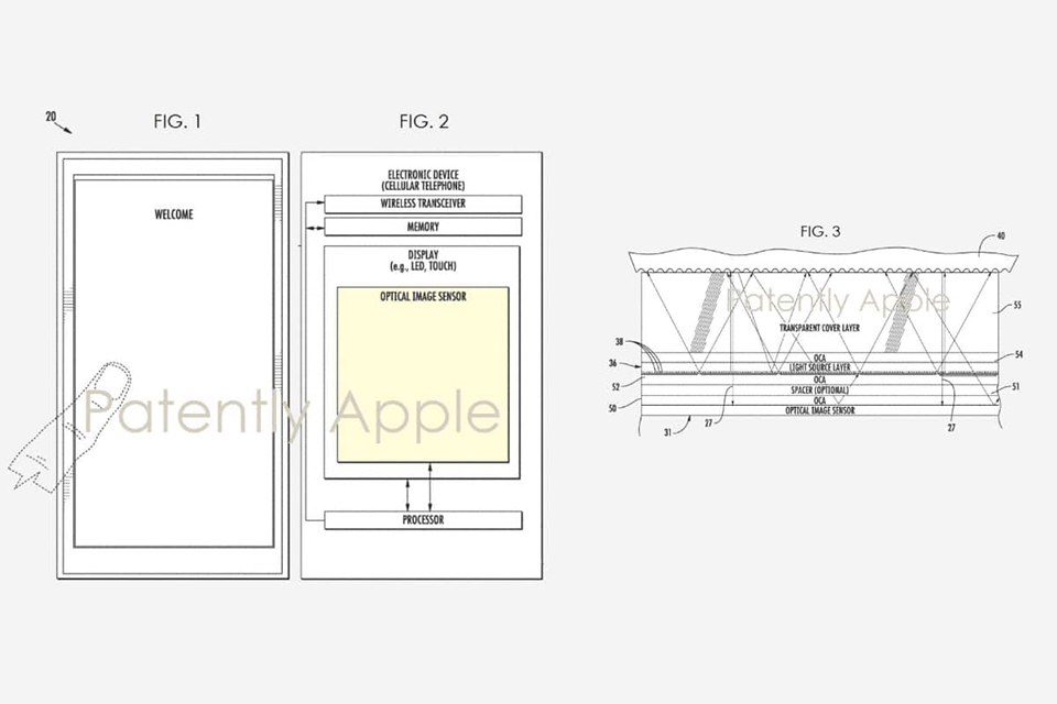 Bằng sáng chế của Apple về Touch ID dưới màn hình Bằng sáng chế của Apple về Touch ID dưới màn hình