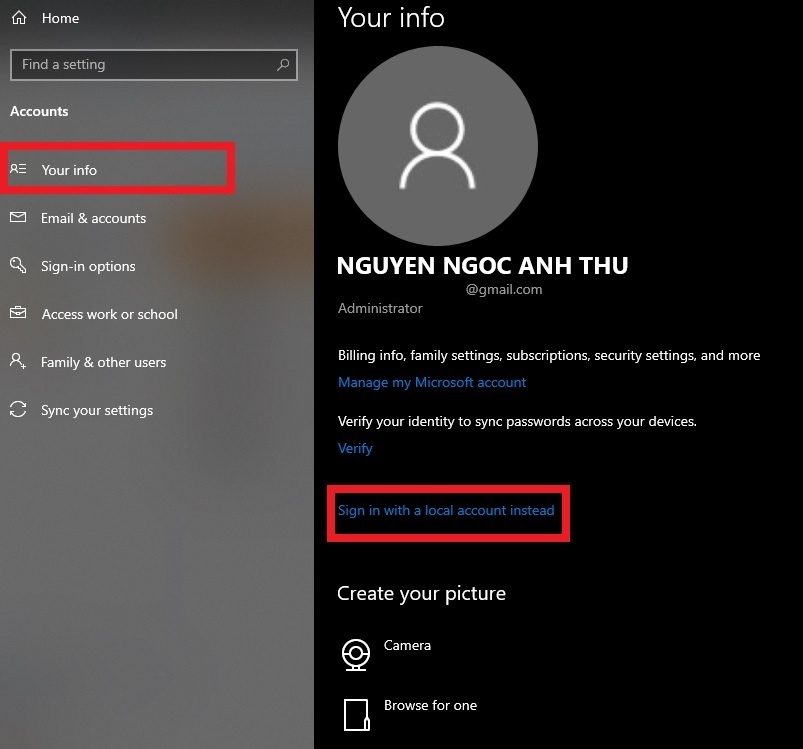 đăng xuất tài khoản microsoft - hình 12