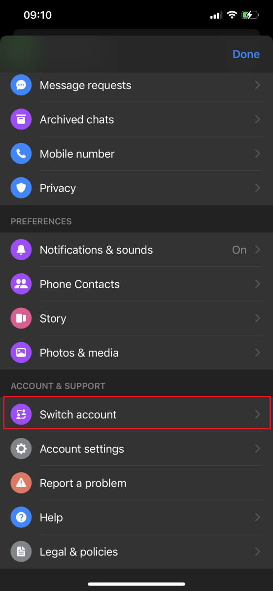 Facebook Messenger trên iPhone