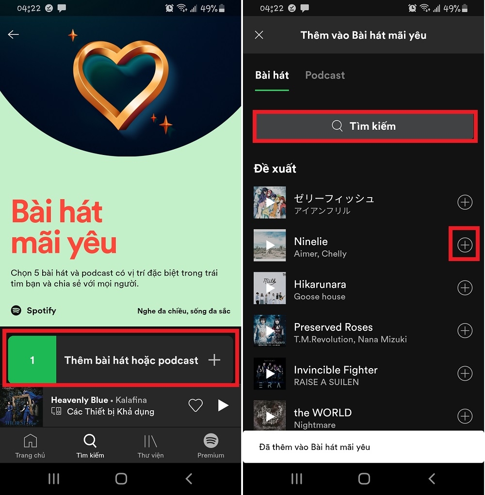 bài hát mãi yêu spotify