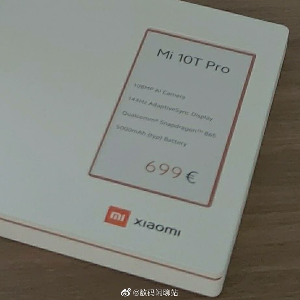 Rò rỉ: Xiaomi Mi 10T Pro sẽ ra mắt với giá 19.2 triệu đồng Rò rỉ: Xiaomi Mi 10T Pro sẽ ra mắt với giá 19.2 triệu đồng