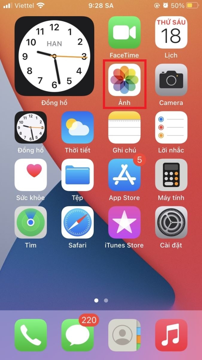 ẩn ảnh trên ios 14