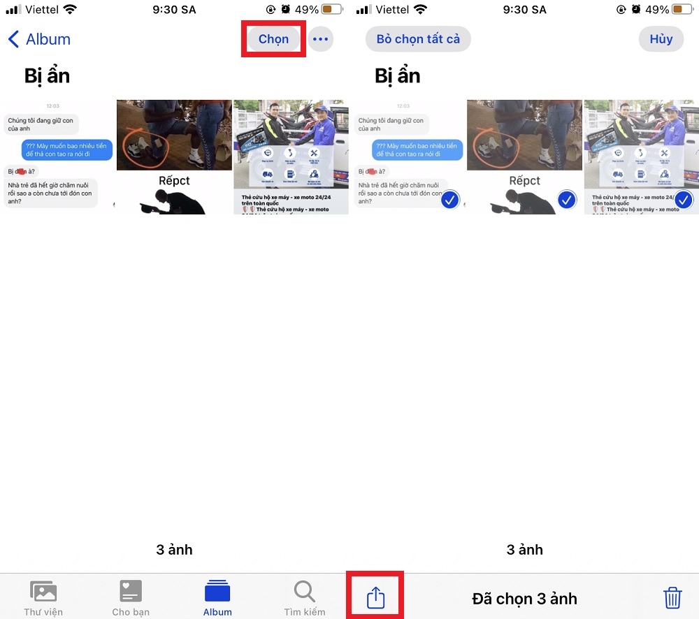 ẩn ảnh trên ios 14
