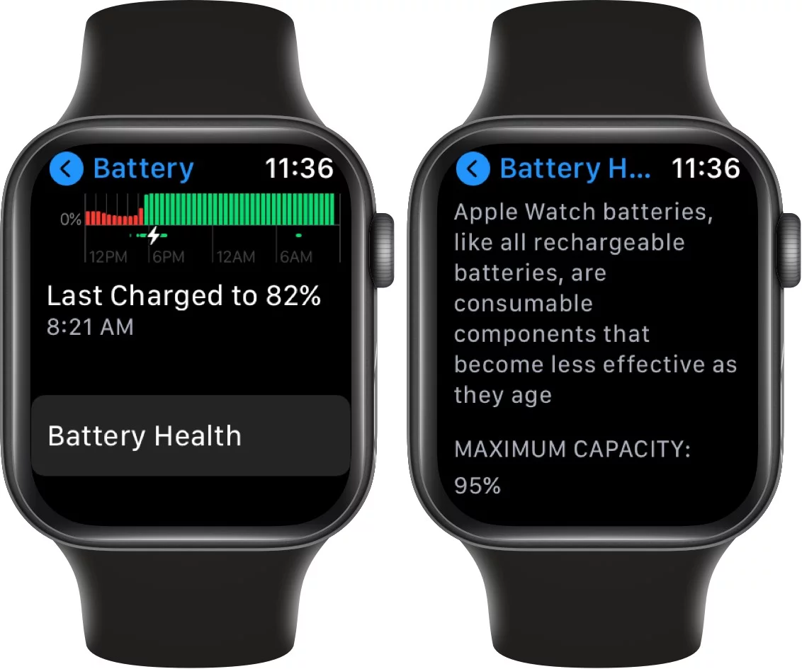 kiểm tra tình trạng pin trên watchos 7 - hình 3
