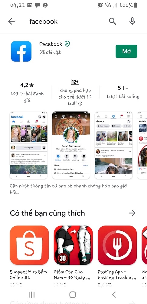 mở ứng dụng bị ẩn trên điện thoại Samsung