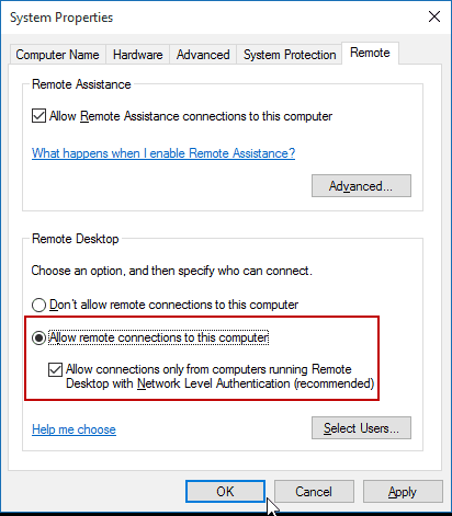 hướng dẫn kích hoạt và sử dụng remote desktop windows 10 - bước 5