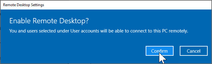 hướng dẫn kích hoạt và sử dụng remote desktop windows 10 - bước 3