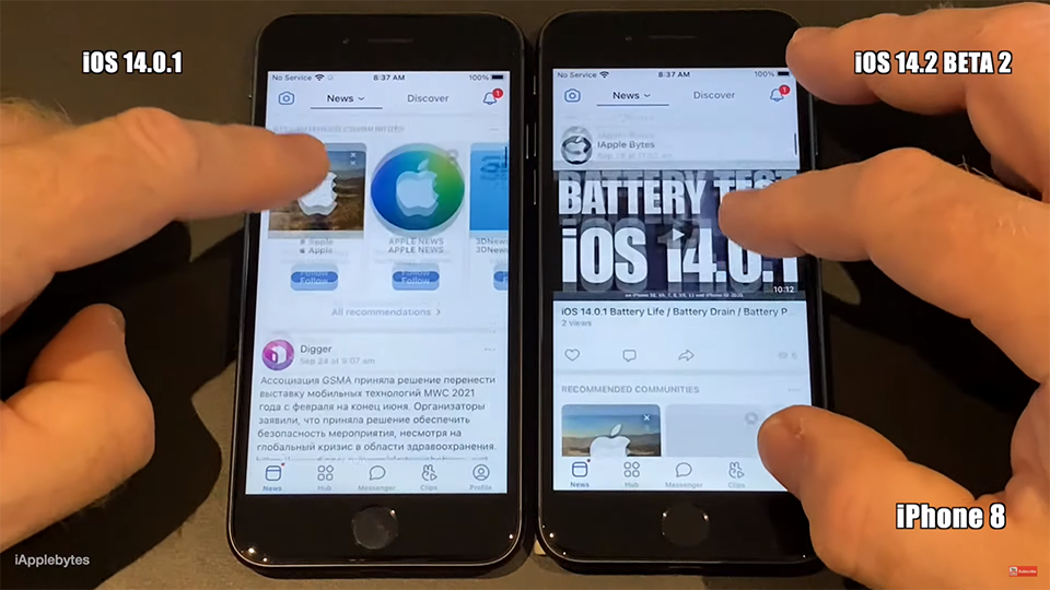 Đọ tốc độ iOS 14.2 beta 2 và iOS 14.0.1 trên 5 mẫu iPhone