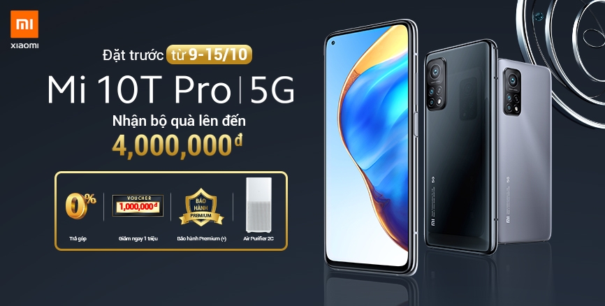Mua ngay điện thoại Xiaomi Mi 10T Pro 5G chính hãng, nhận nhiều ưu đãi tại FPTShop