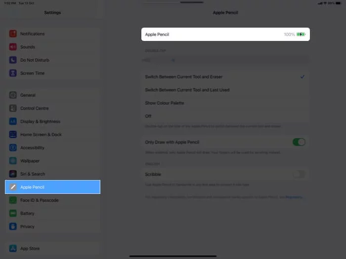 kiểm tra pin apple pencil trên ipad - hình 8