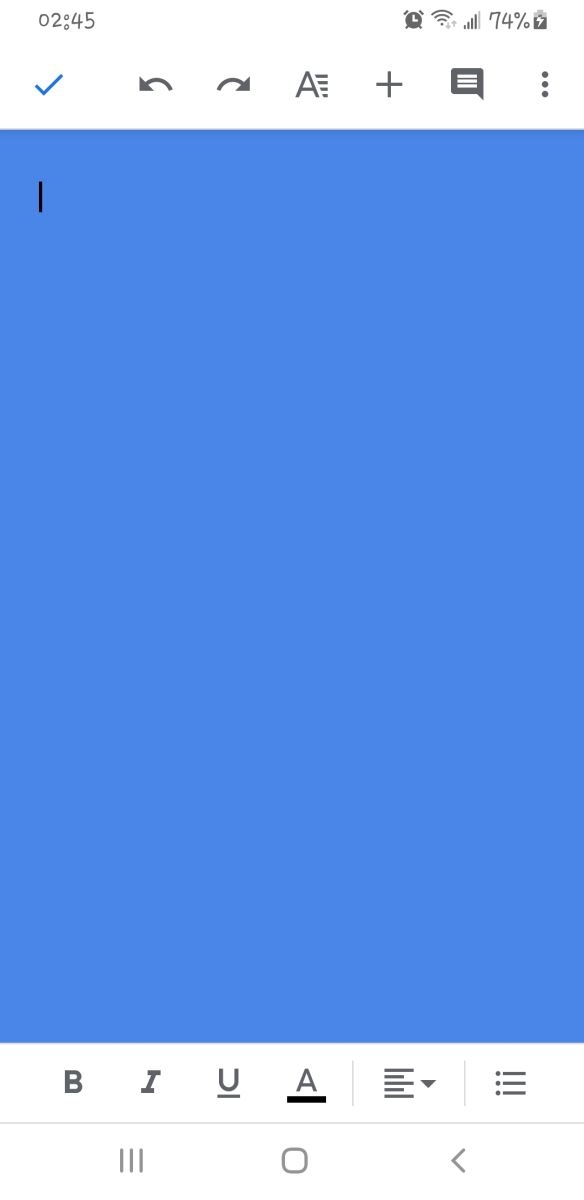 màu nền trang trong google docs