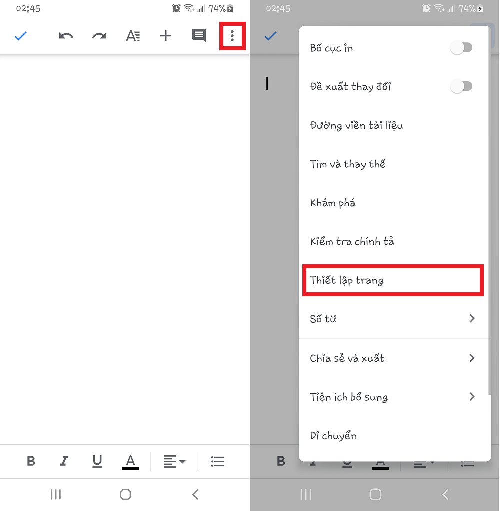 đổi màu nền google docs android - hình 1