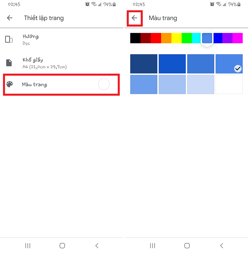 đổi màu nền google docs android - hình 2