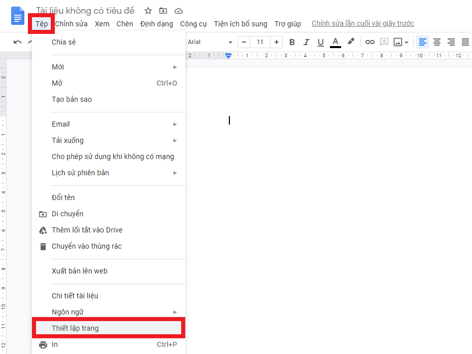 đổi màu nền google docs phiên bản web - hình 1