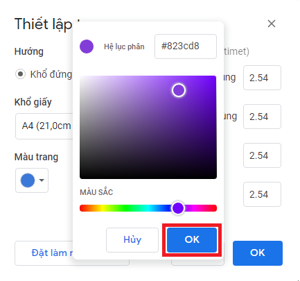 đổi màu nền google docs phiên bản web - hình 5