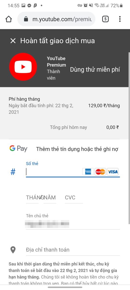 Mẹo đơn giản giúp bạn nhận 4 tháng YouTube Premium hoàn toàn miễn phí 7