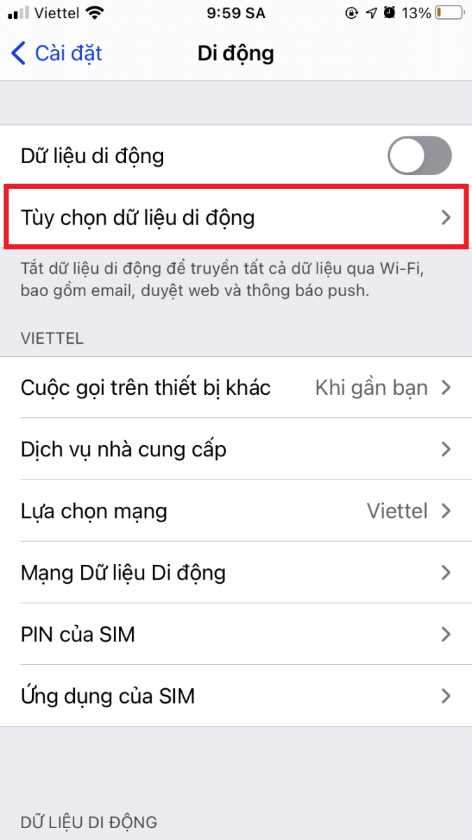chế độ dữ liệu thấp cho mạng di động