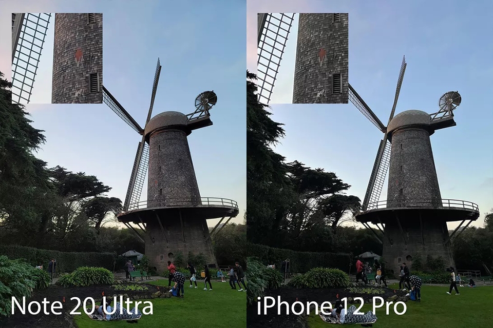 So sánh camera iPhone 12 Pro vs Samsung Galaxy Note 20 Ultra