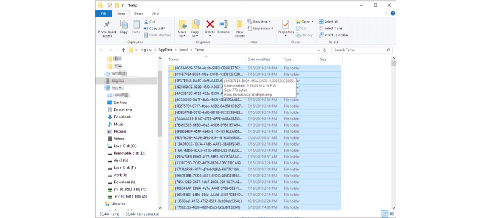 ổ cứng bị đầy bất thường