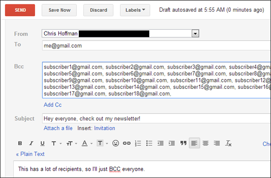 Cc và Bcc trong Outlook 3