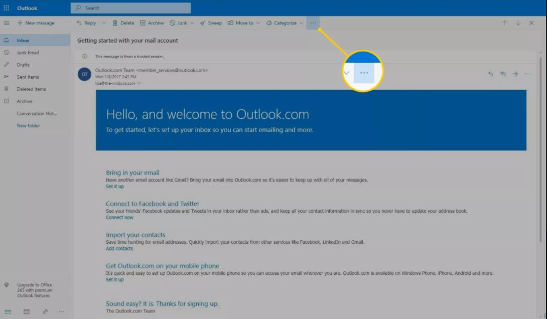 Cách in mail trong Outlook