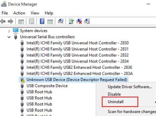 Khắc phục lỗi Unknown USB Device 2