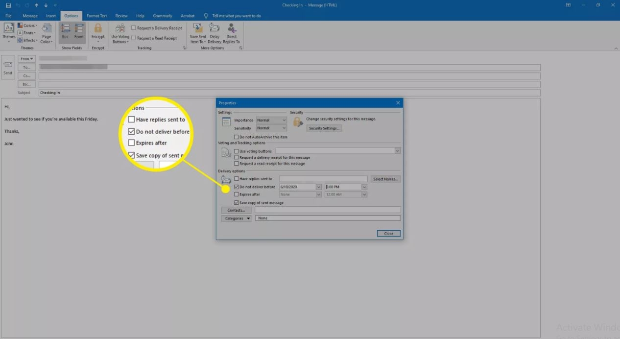 Hẹn giờ gửi mail trên Outlook
