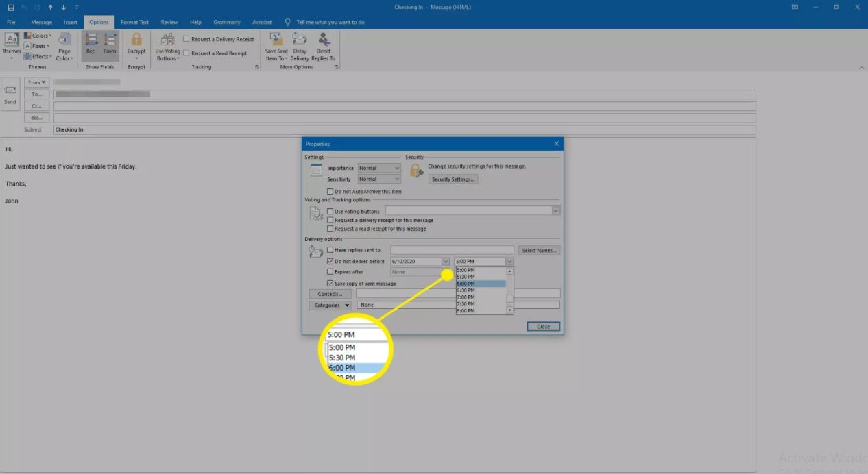 Hẹn giờ gửi mail trên Outlook
