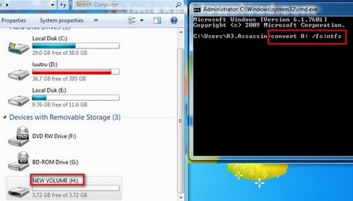 chuyển USB từ FAT32 sang NTFS 4