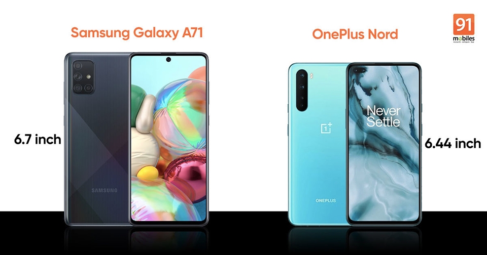 So sánh Galaxy A71 với OnePlus Nord (ảnh 1) So sánh Galaxy A71 với OnePlus Nord (ảnh 1)