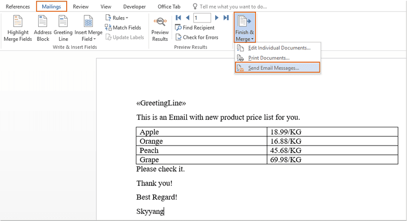 Gửi mail đến nhiều người nhận trong Outlook