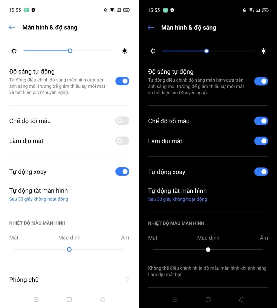 Bật chế độ tối trên Realme C15