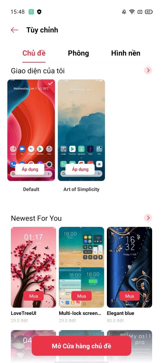 Tuỳ chỉnh giao diện Realme C15