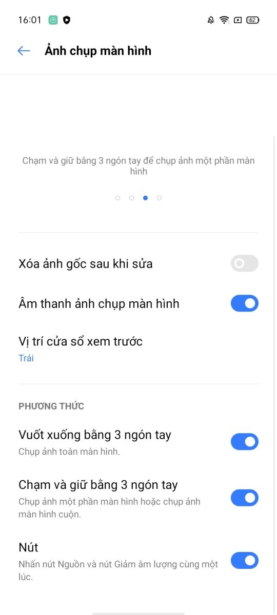 Chụp ảnh màn hình trên Realme C15