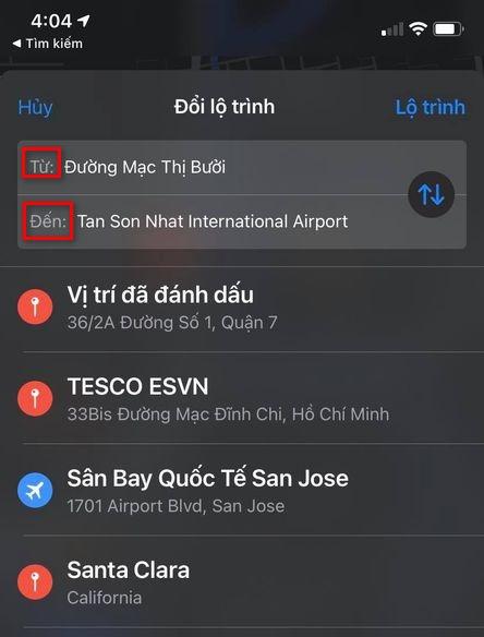 Mẹo nhận chỉ đường giữa hai vị trí bất kỳ trên Apple Maps