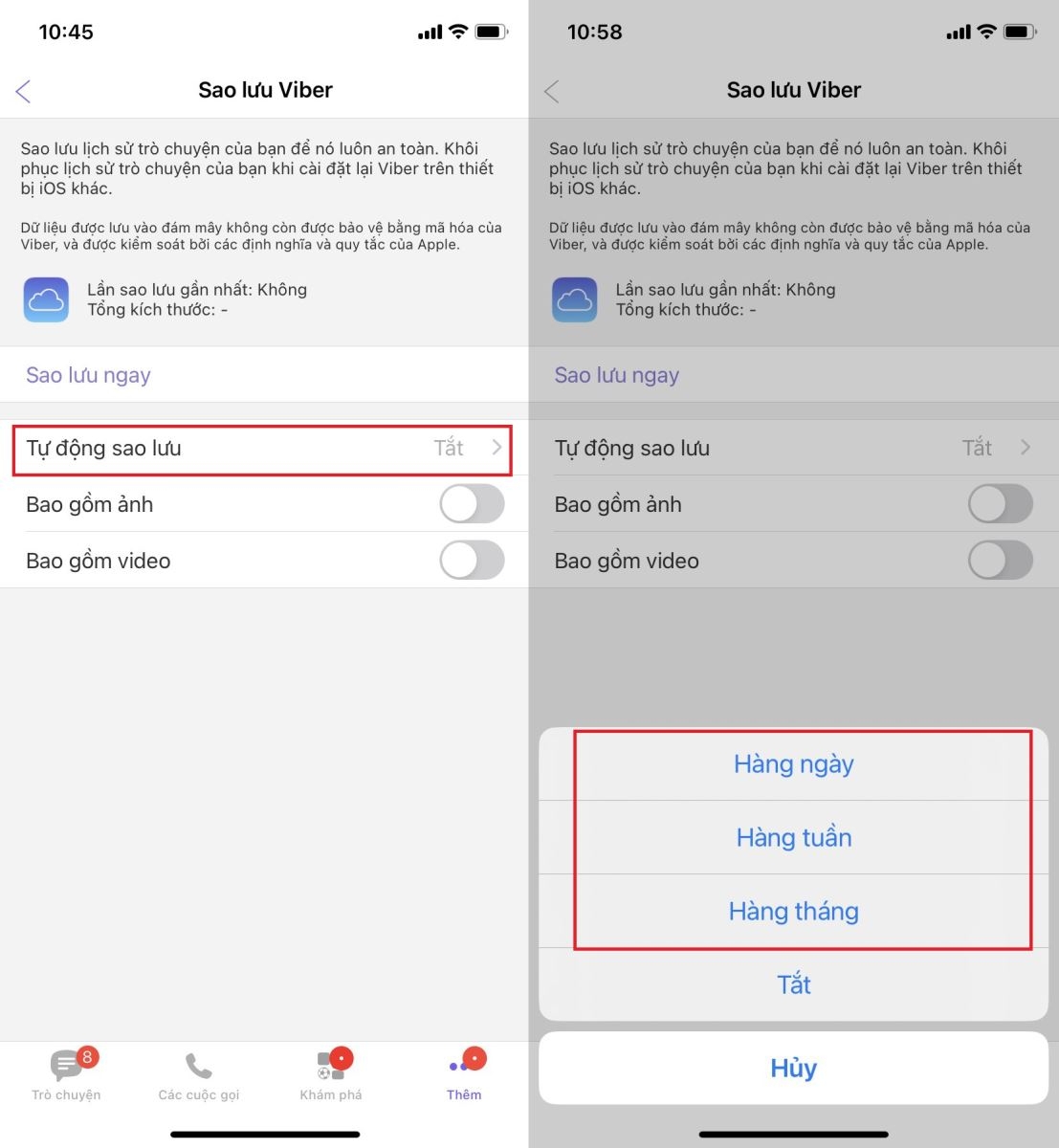 Cách sao lưu và khôi phục tin nhắn Viber