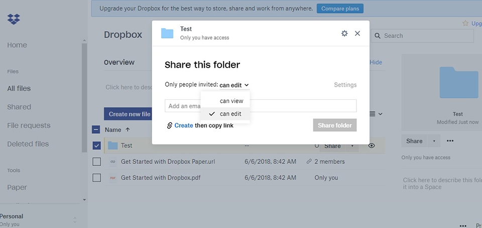 Cách chia sẻ file trên Dropbox Cách chia sẻ file trên Dropbox