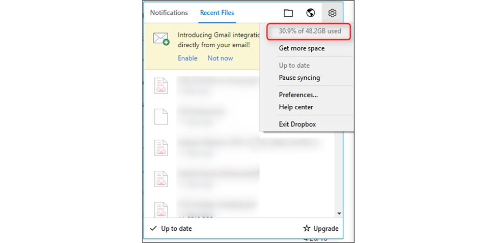 Kiểm tra dung lượng đã sử dụng trên Dropbox Kiểm tra dung lượng đã sử dụng trên Dropbox