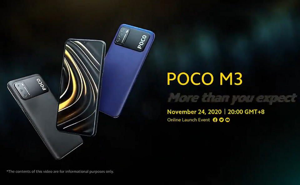 POCO xác nhận thông số kỹ thuật chính của POCO M3